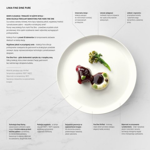 Talerz z wysokim rantem Pure, 250mm Fine Dine