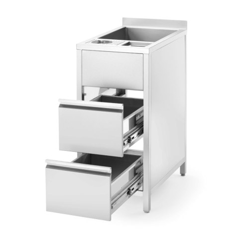 Moduł pomocniczy Boston Caddy do mycia i przechowywania z basenem lodowym, 400x650x(h)900mm Barmatic