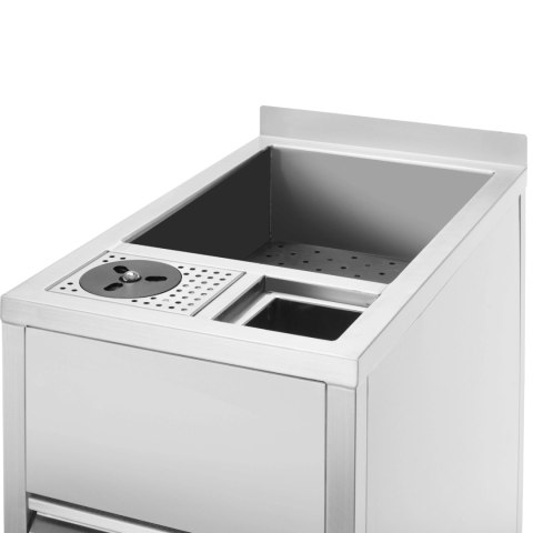 Moduł pomocniczy Boston Caddy do mycia i przechowywania z basenem lodowym, 400x650x(h)900mm Barmatic