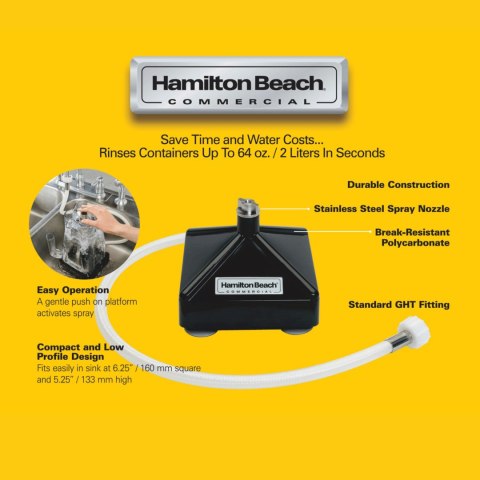 Myjka do dzbanków BCR100 160x160x133 mm, Hamilton Beach Commercial Hamilton Beach Commercial