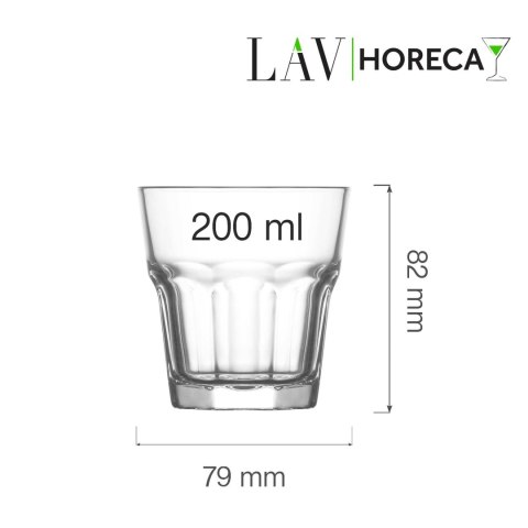 Szklanka niska do wody Amsterdam 200 ml, LAV (dawniej LV-ARA218Z) LAV