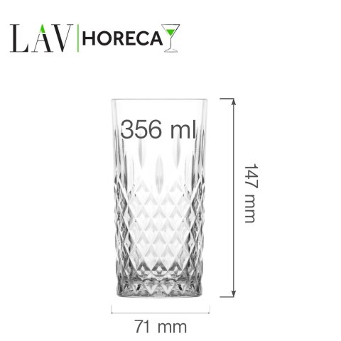 Szklanka wysoka Edinburgh 356 ml, LAV (dawniej LV-ODN440XZ) LAV
