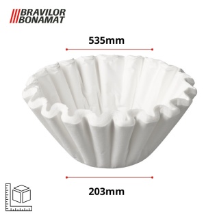 Filtry Papierowe Bravilor Bonamat B20 – Doskonały Smak Kawy z Ekspresu Przelewowego, 250 szt.