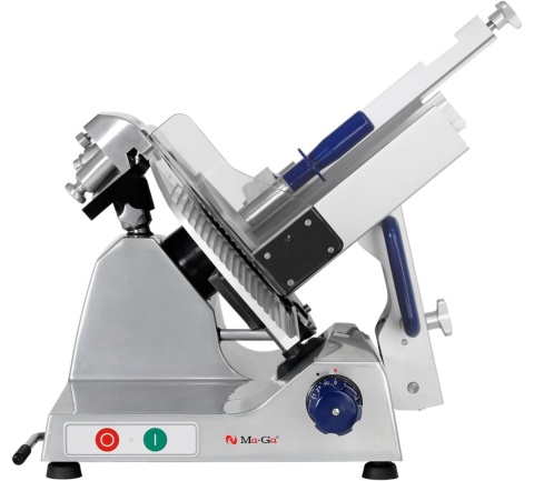 Nowoczesna krajalnica grawitacyjna Ma-Ga 613p – ergonomiczny design i solidna konstrukcja.