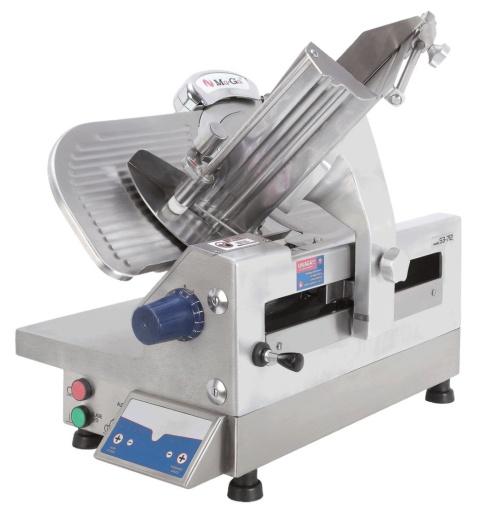 Profesjonalna krajalnica półautomatyczna Ma-Ga S3-712 z panelem sterowania.