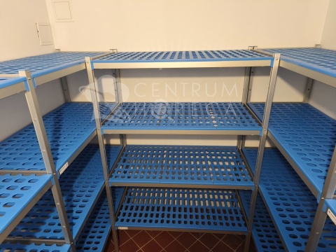 Regał gastronomiczny 4 półki 280x40x175cm, atest PZH, aluminiowy- Alushelf