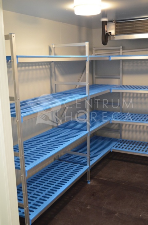 Regał gastronomiczny 4 półki 290x40x175cm, zmywalny, aluminiowy - Alushelf