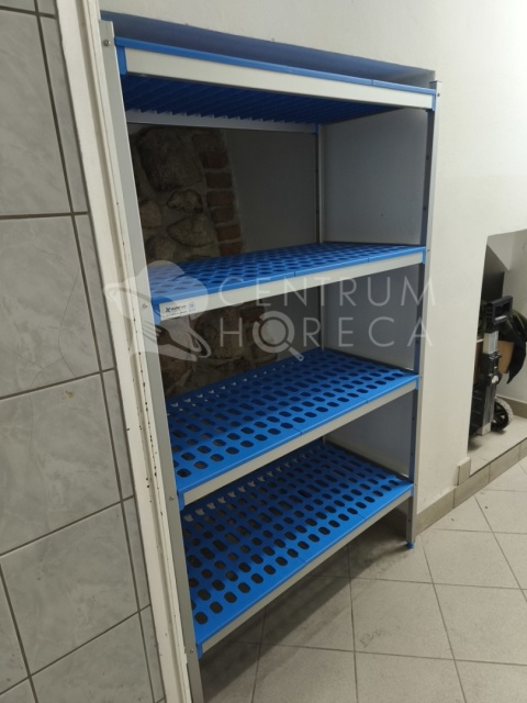 Regał do komory mroźniczej, aluminiowy, 4 półki 240x60x175cm - ALUSHELF