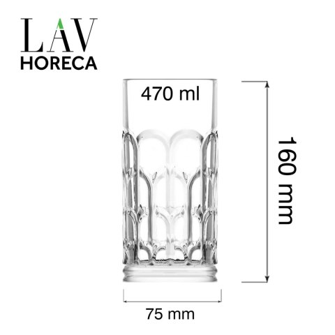 Szklanka wysoka Archie, 470ml LAV HORECA