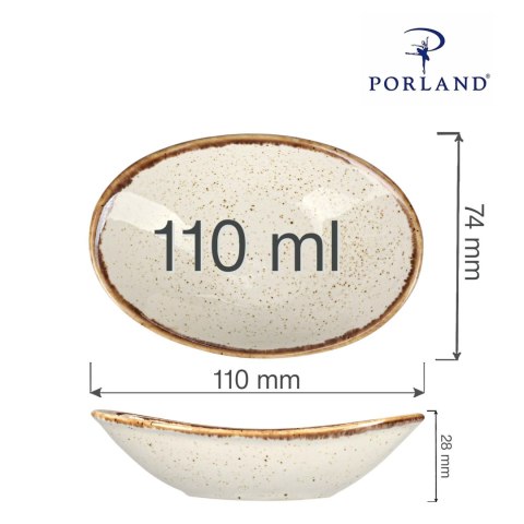 Mini naczynie owalne Sand 110 mm Porland
