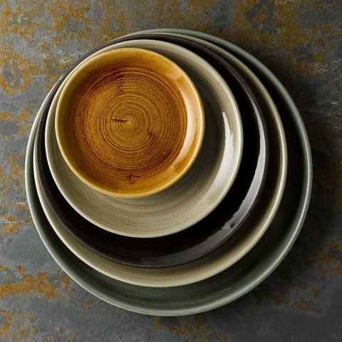 Talerz płytki coupe Stonecast Patina Burnished Green, 320mm Churchill