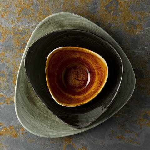 Talerz trójkątny Stonecast Patina Burnished Green, 310mm Churchill
