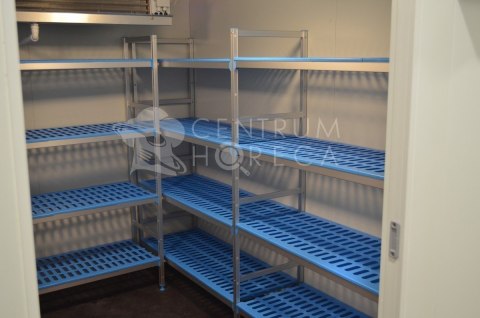 Regał magazynowy aluminiowy 526x60x175 cm, 5 półek, do chłodni i mroźni - polski alushelf