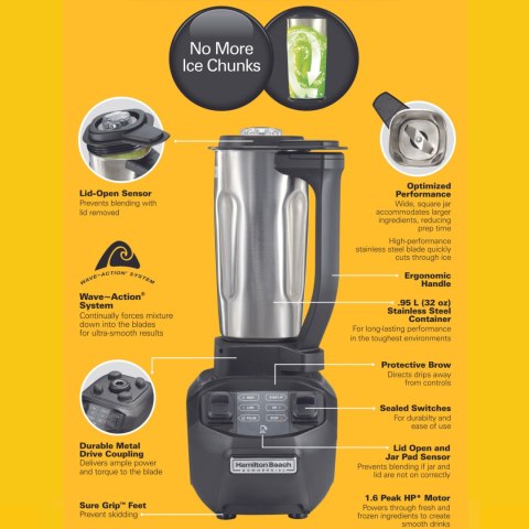 Blender barmański HBB255S-CE Rio® - Hamilton Beach Commercial Blender barmański HBB255S-CE Rio® - Hamilton Beach Commercial